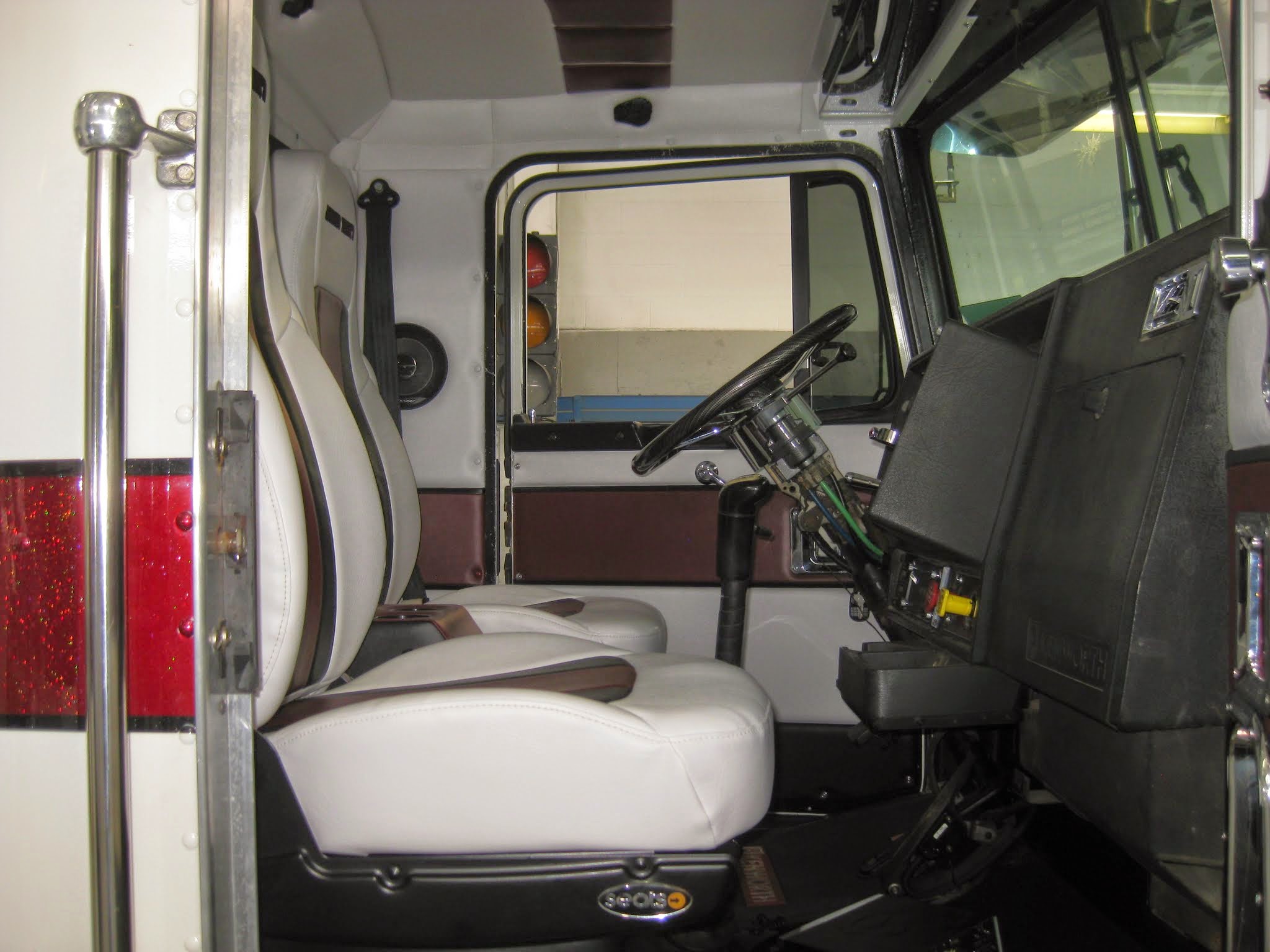 semi truck interior
